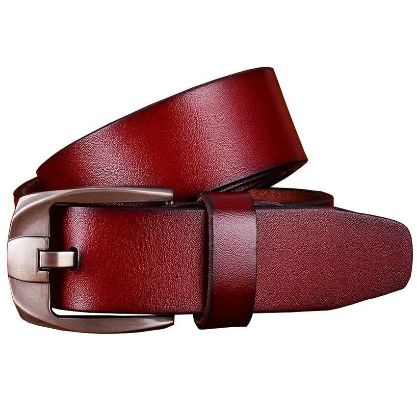 Genuine leather belts for men Designer casual pin buckle belt man for jeans Quality second layer cow skin girdle Width 3.8 cm