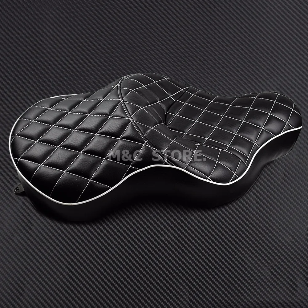 Motorcycle Driver&Passenger TWO-UP Seat Leather For Harley Sportster Iron 883 1200 2004-18 XL 1200C Custom 2004 -2006