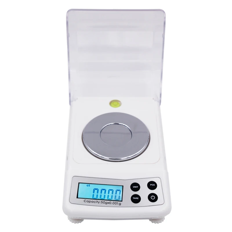 50g 0.001g LCD Digital Jewelry Scales Precision Diamond Laboratory  Balance Medicinal Electronic Gem Carat Weight Counting Scale