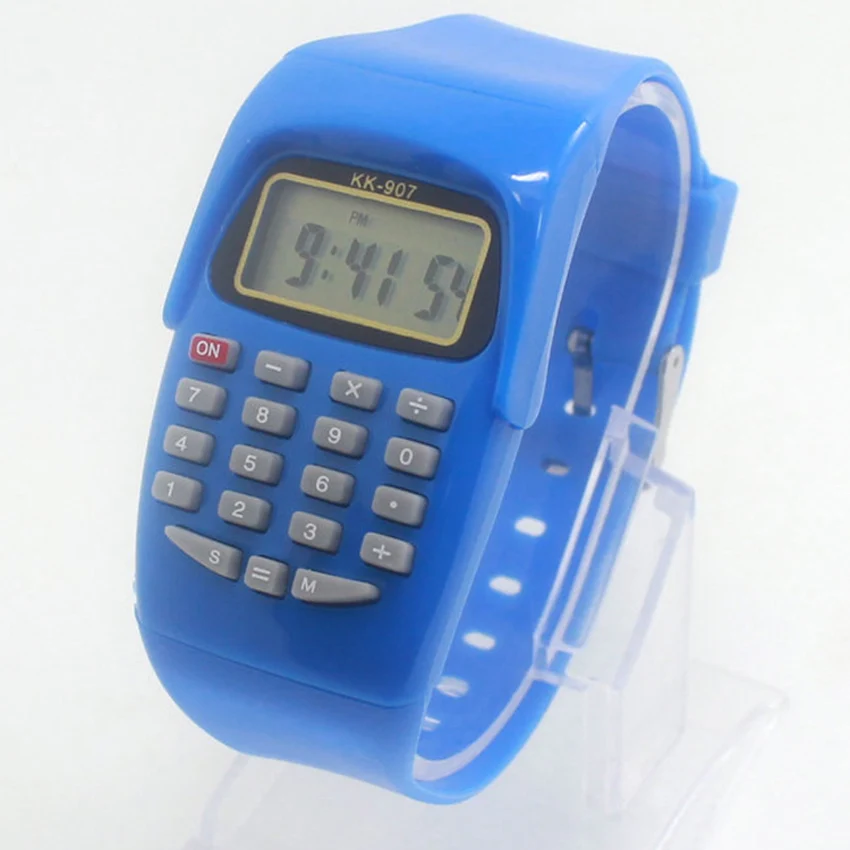 Electronic Watch Calculator Student Exam Watch 8-digit Calculator with Time and Date Display Students Children Calculating Tool