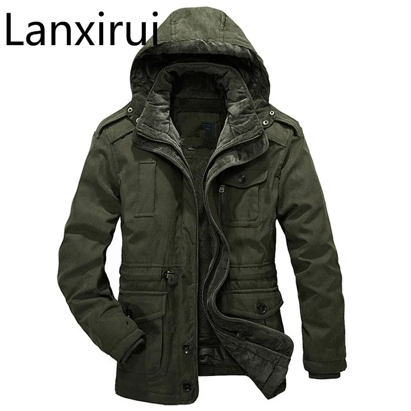 Winter jacke Männer lässig verdicken warm minus 40 Grad Baumwolle gepolsterte Jacken Herren Kapuze Wind jacke Parka 4xl Mantel