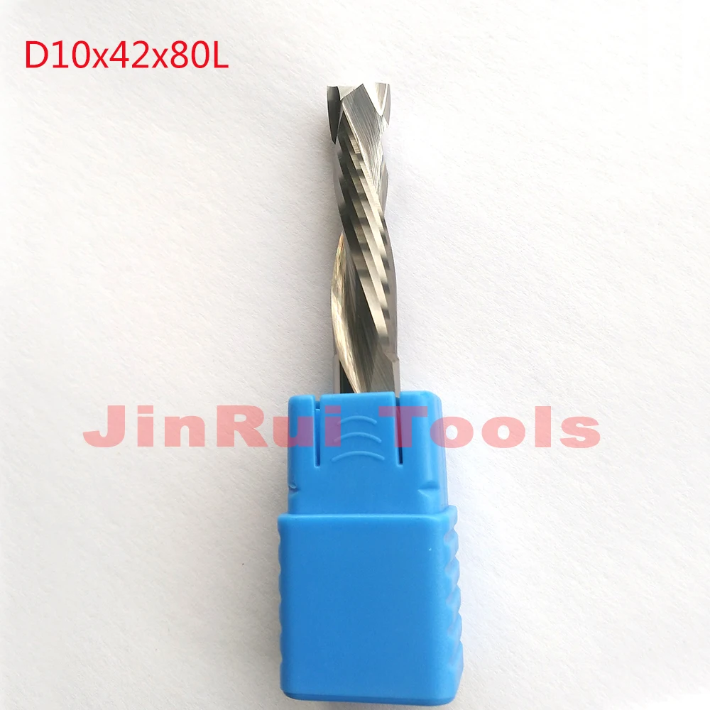 1 قطعة D10 * 42 * 80L HRC55 2 المزامير صعودا وهبوطا قطع الصلبة كربيد نك راوتر بت مطاحن خشب القاطع أداة knfie فريسا ferramentas