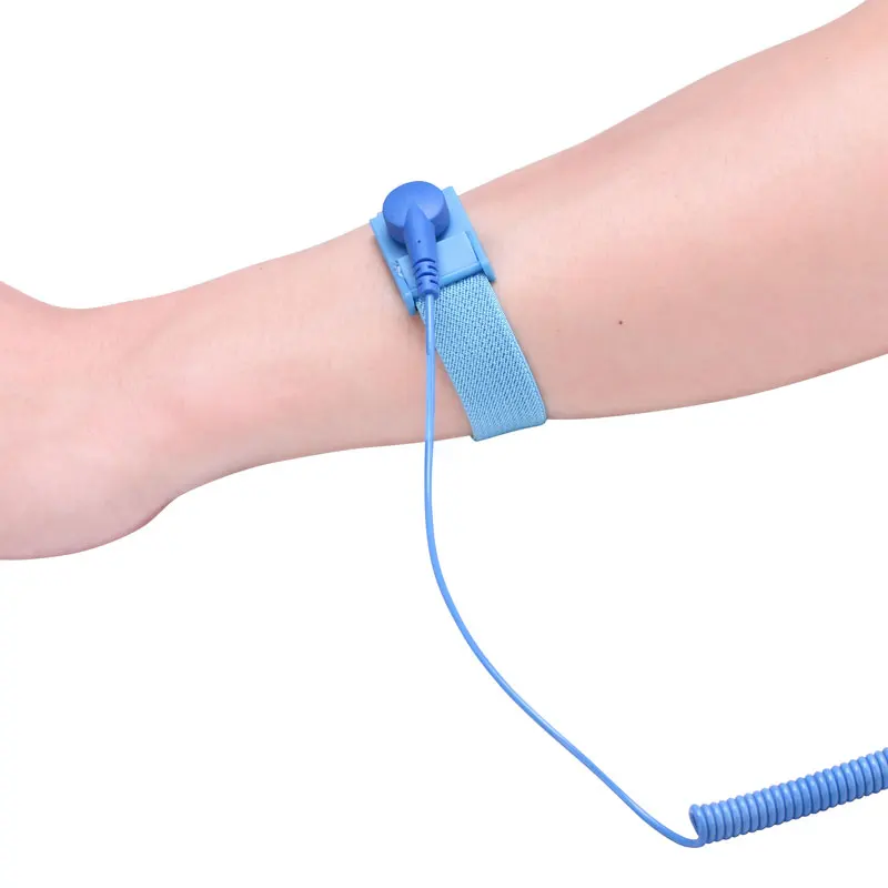 Correa elástica de pulsera ESD antiestática con Clip para herramientas de trabajo de reparación electrónica sensible