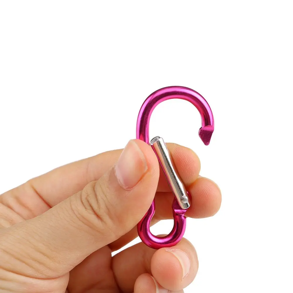 20 Stück Outdoor Mini Kürbisförmiger Karabiner Aluminiumlegierung Schlüsselanhänger Clip Hakenschloss für Reisen Wandern Camping Schlüsselanhänger Zubehör – Detail 4