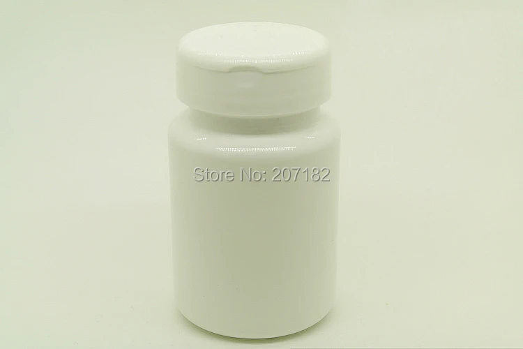 (100pcs/lot) 80cc PET Empty Plastic Bottles, Capsules Bottle, 80ml Powder Bottle---White Color with Flip White Cover