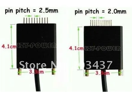 Universal External Laptop notebook Battery charger connecting wires 1pc 2.0mm & 1pc 2.5mm connectors (only for our charger)