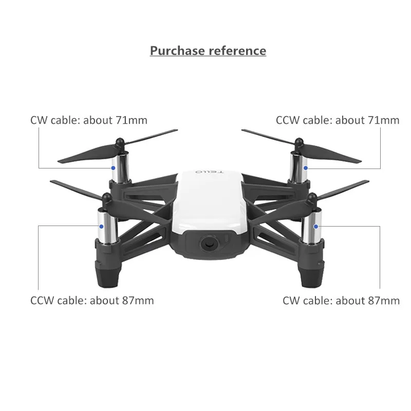 2 pezzi di ricambio per la riparazione del motore CW / CCW per motori DJI tello Drone accessori