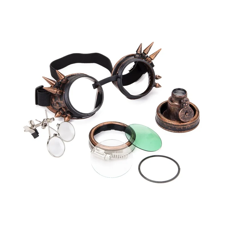 Florata Cosplay Vintage Klinknagel Steampunk Goggles Bril Lassen Gothic Freeshipping & Groothandel