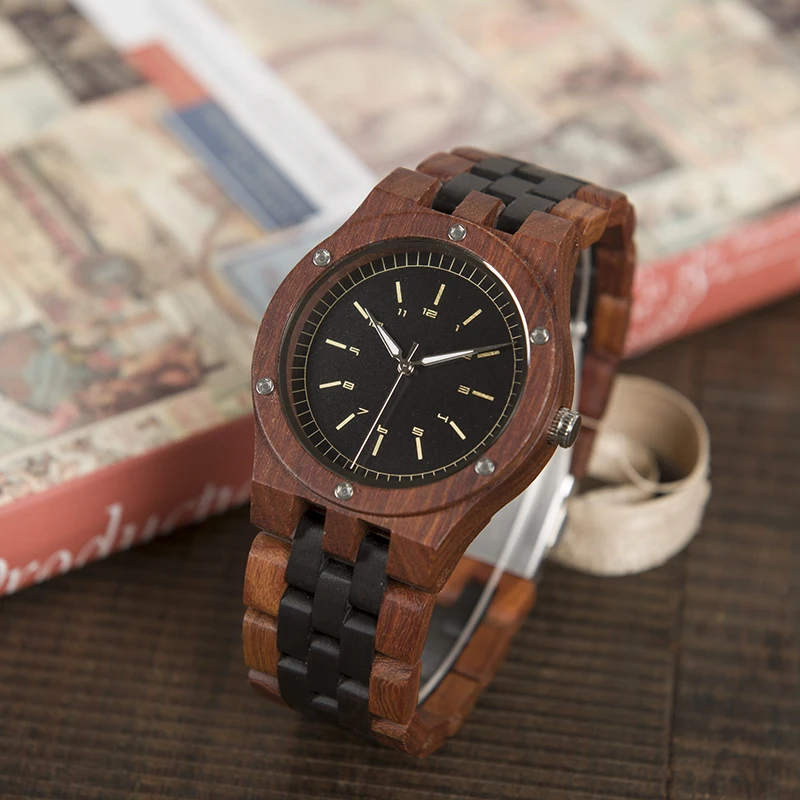 BOBO BIRD WN18 Wooden Watches Erkek Saatler Top Luxury Wood Band Quartz Watch for Men Logo Laser Customized Dropshipping