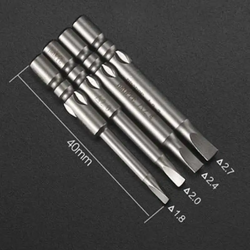 4 Stücke Magnetische Dreieck Schraubendreher Bohrer 800 4mm Round Shank Elektrische Treiber Bits Handwerkzeuge