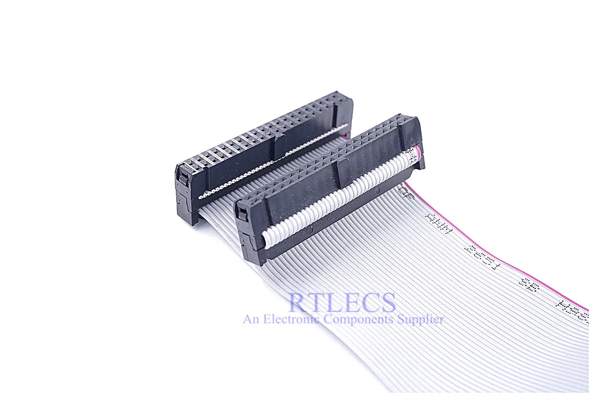 Imagem -05 - Fêmea para Fêmea Idc Cabo de Fita Plana de Montagem 2.54 Milímetros 10 14 16 20 26 34 40 50 60 64 Pin 50cm Idc Soquete da Extensão 100 Pcs