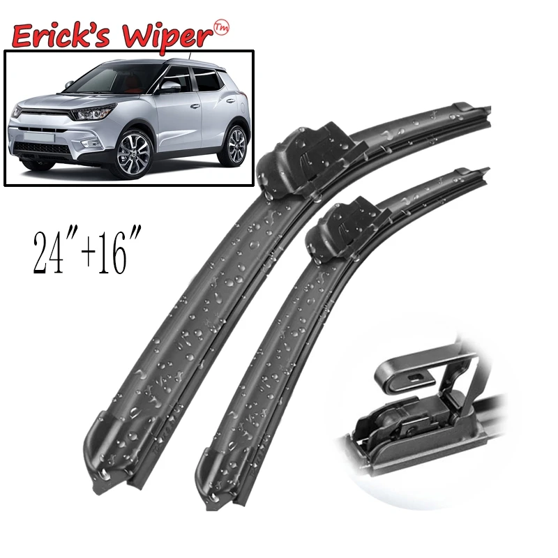 Erick\'s Wiper LHD Front Wiper Blades For SsangYong Tivoli 2015 - 2023 Windshield Windscreen Window Car Rain Brushes 24\