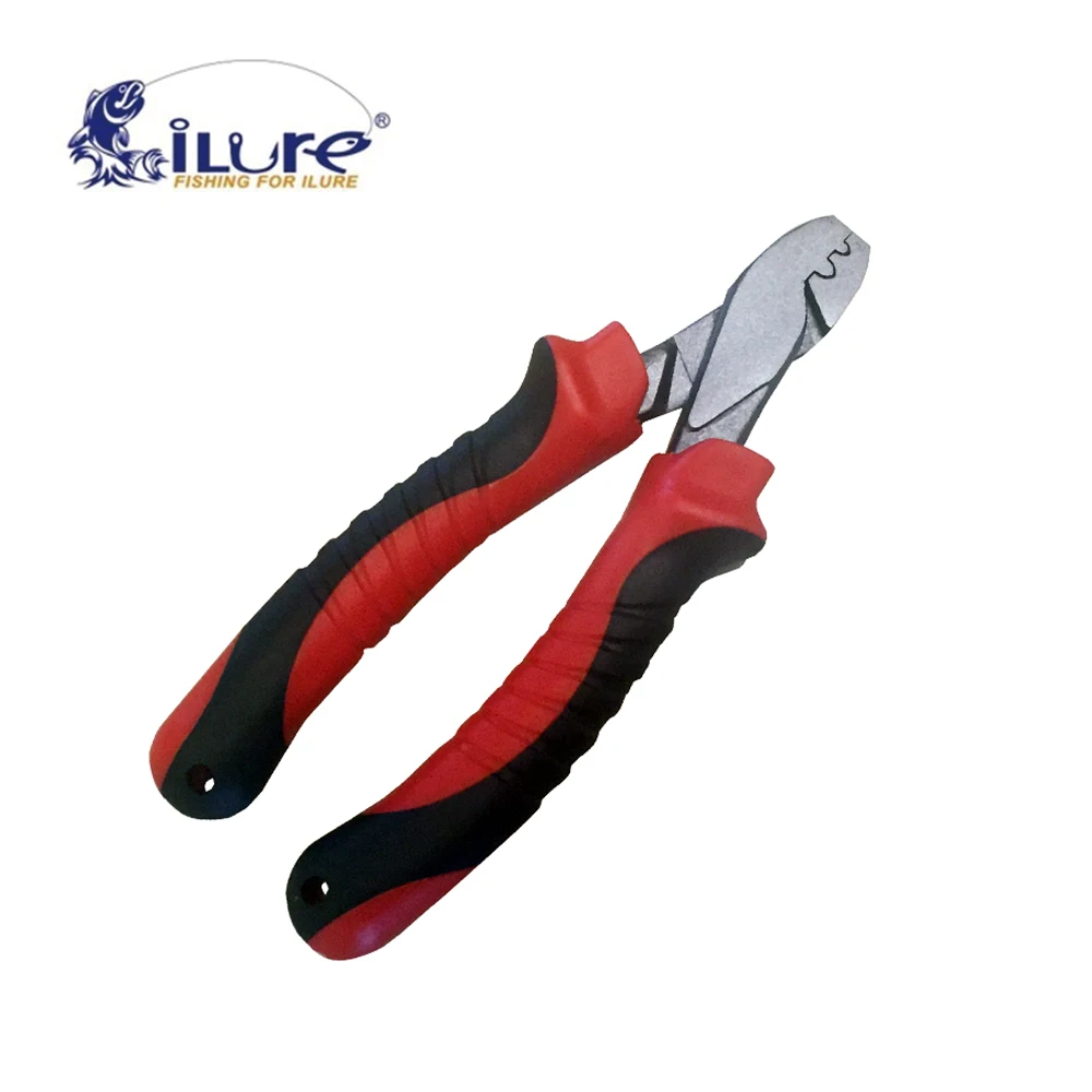 iLure Fishing Crimping Tools 150mm/230g Red Fishing Pliers High Carbon Steel Fishing Tackle