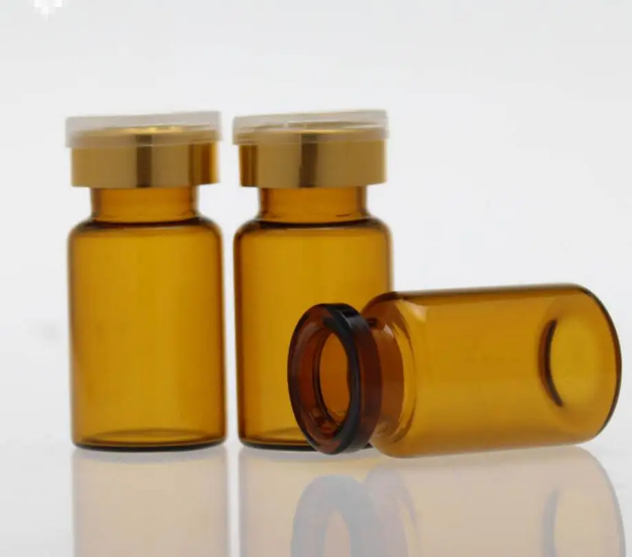 

1000pcs/lot 5ml Amber Pharmaceutical Glass Bottle & Flip Off Cap,1/6oz Clear Sample Vial Wholesale