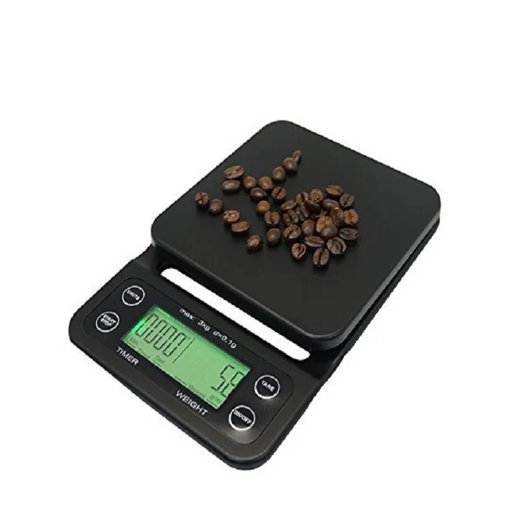 5kg/ 1g 5000g Digital Electronic Kitchen Scale Weighing Balance with Clock Countdown Alarm Function Silver Free shipping