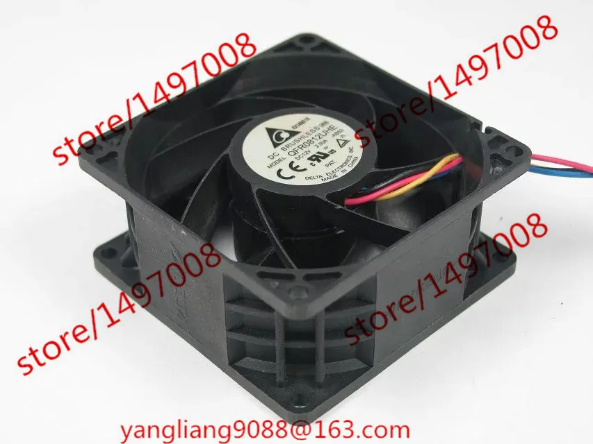 

Delta Electronics QFR0812UHE AB53 DC 12V 2.50A 80X80X38mm Server Cooling Fan