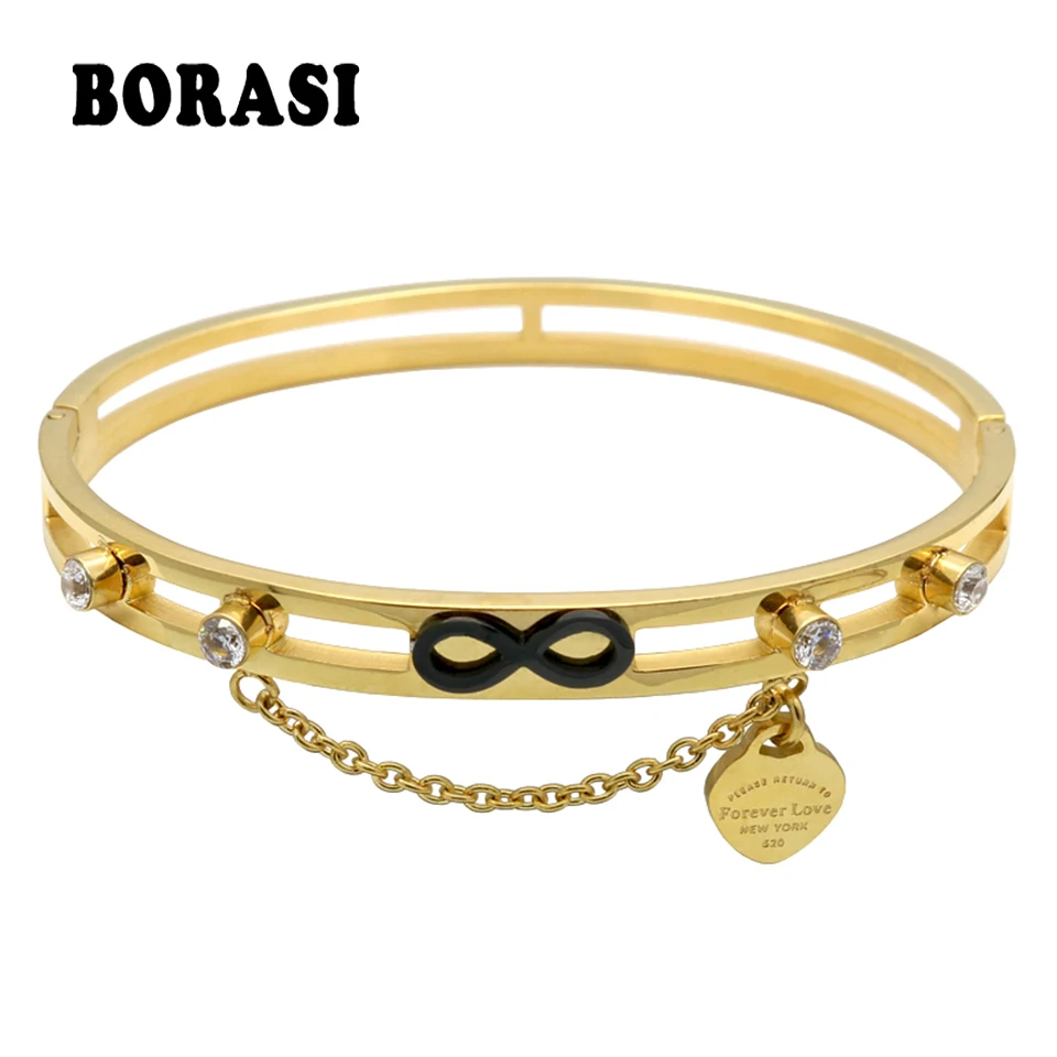 New Luxury Brand Jewelry European Gold Love Heart Charm Bracelet Carter Black Infinity Women Bracelets & Bangles Crystal Pulsera