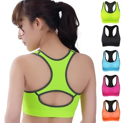 HOT Professional Women Fitness exercise Sports Bra Push Up Breathable Yoga Bras Underwear GYM lady Running Neon Color Quick Dry