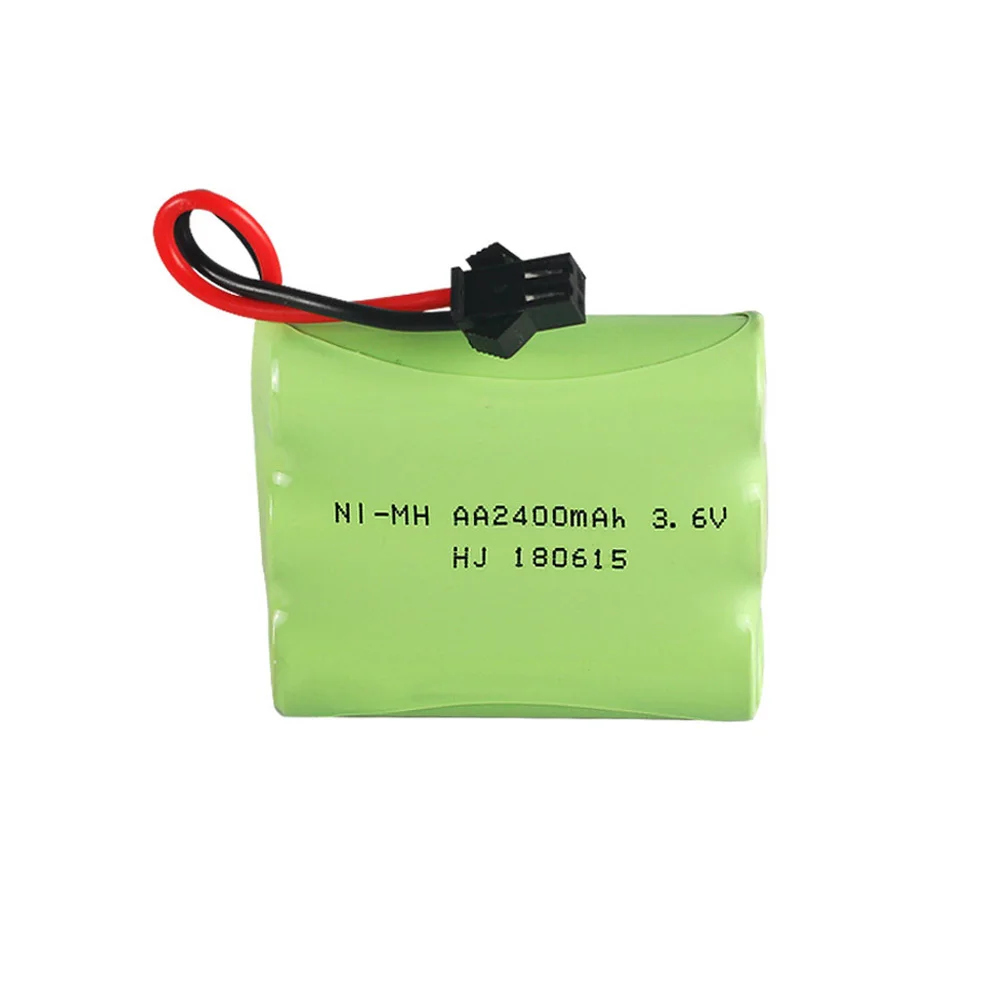 1PCS 3.6V 2400mah ni-mh battery 3.6v nimh battery 3.6v pack aa size ni mh for rc car toys tools model JST/SM/Tamiya/EL-2P Plug