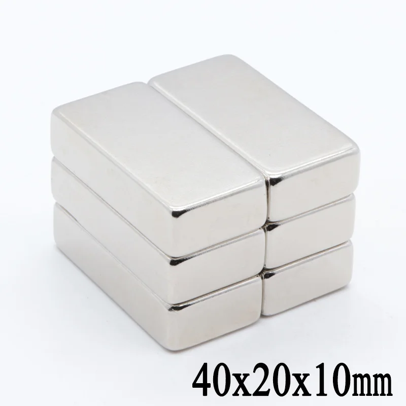 20/30/40/50x20x10 mm N35 Super Strong Block Neodymium Magnets Rare Earth Magnet 40mm x 20mm x 10 mm