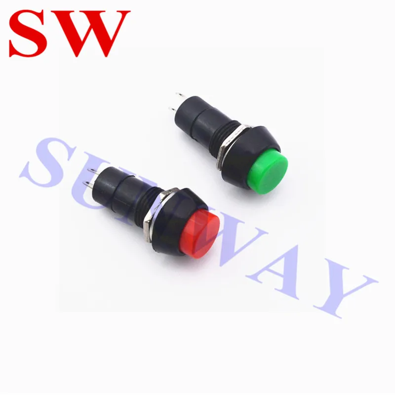 10 pz/lotto 12mm Push Button Switch Momentaneo 2 Terminali SPST Pulsante 12 v per la Macchina del Gioco di Galleria