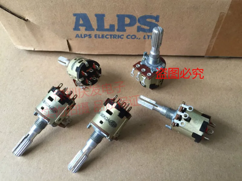 Original new 100% potentiometer with switch single 50K flower shaft length 25MM thread foot