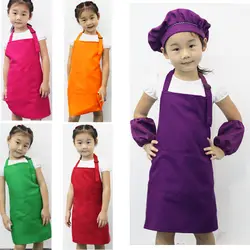 Newest Arrivals faroot Children Kids Plain Apron Kitchen Cooking Baking Painting Cooking Art Bib Apron