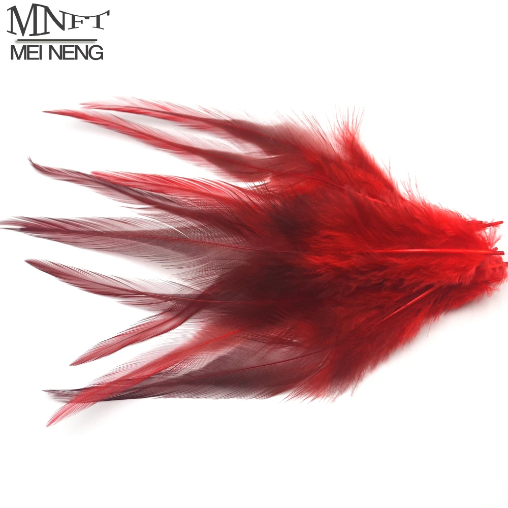 MNFT 100pcs Dyed Nature Pheasant Saddle Feather Hair Fly Tying Hackle Material Ginger Blue Cream White Rose Red Multiple Colors