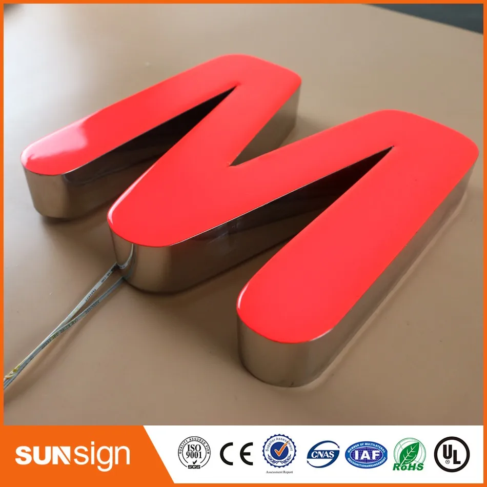 Front lit epoxy resin alphabet LED channel letter sign