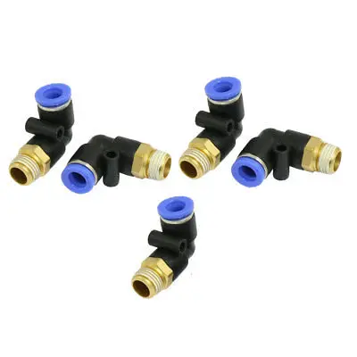 1/4" PT Thread to 8mm Tubing Pneumatic Connector Coupling 5 Pcs