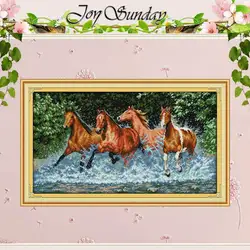 Horses Animals Patterns Counted Cross Stitch Set 11CT 14CT 16CT Stamped DMC Cross-stitch Kit Embroidery Needlework Home Decor