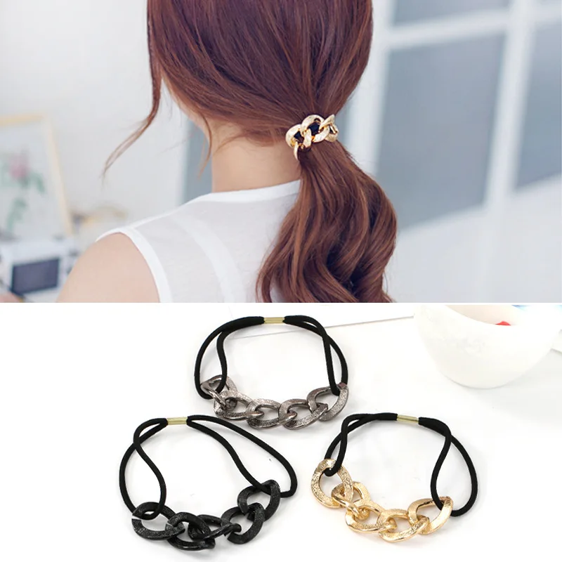 Vintage Metal Beads Braided Headband Rhinestone Elastic Hair Band For Women & Girls Hair Accessories