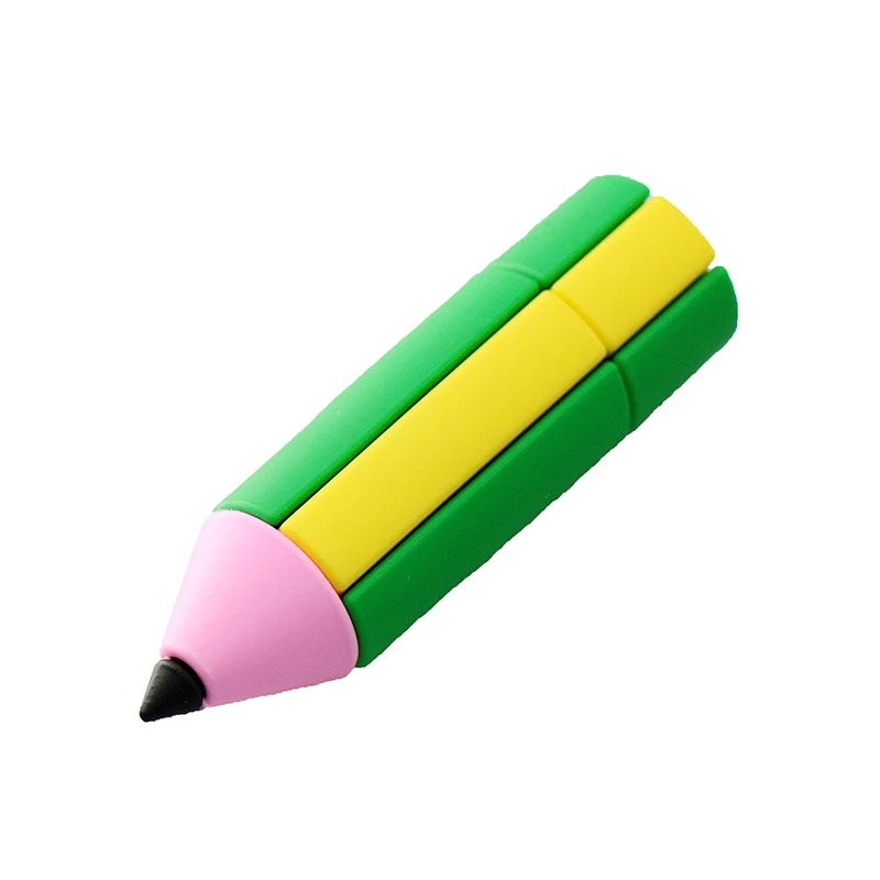 Họa Tiết Hoạt Hình Dễ Thương Bút Chì Hình Đèn LED Cổng Usb Bút Pendrive 8GB Thẻ Nhớ Lưu Trữ 16GB 32GB Dung Lượng Thật