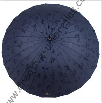 

24 ribs Straight colour gradient water flower flash umbrellas gradually changing color fluted outdoor magic parasol