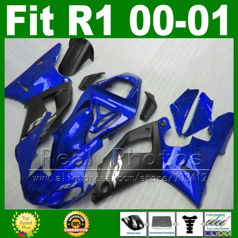 Fairings for YAMAHA  2000 2001 YZF R1 royal blue plastic kits YZFR1 00 01 YZF1000 bodywork fairing kit part U8P0