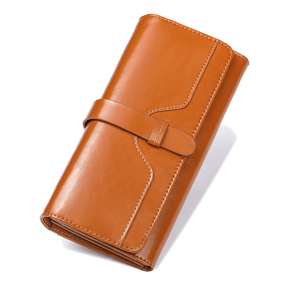 ZENTEII Women Genuine Leather Long Wallet