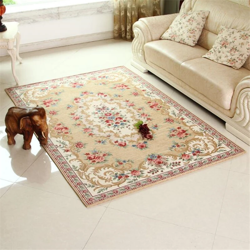 High-end European carpet mats Living room bedroom coffee table mat Bedroom kitchen absorbent non-slip door mats Household carpet