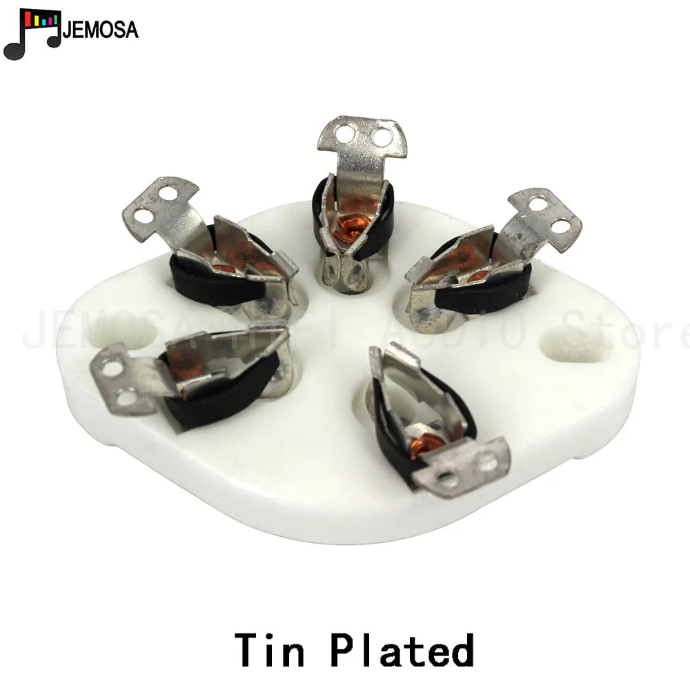 Tubo de cerámica de 5 piezas, 5 pines, asiento de tubo de electrones para 807 FU-7 FD422, tubo de vacío, envío gratis