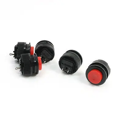 Red Round Panel Mounting Momentary Push Button Switch 1A/250V