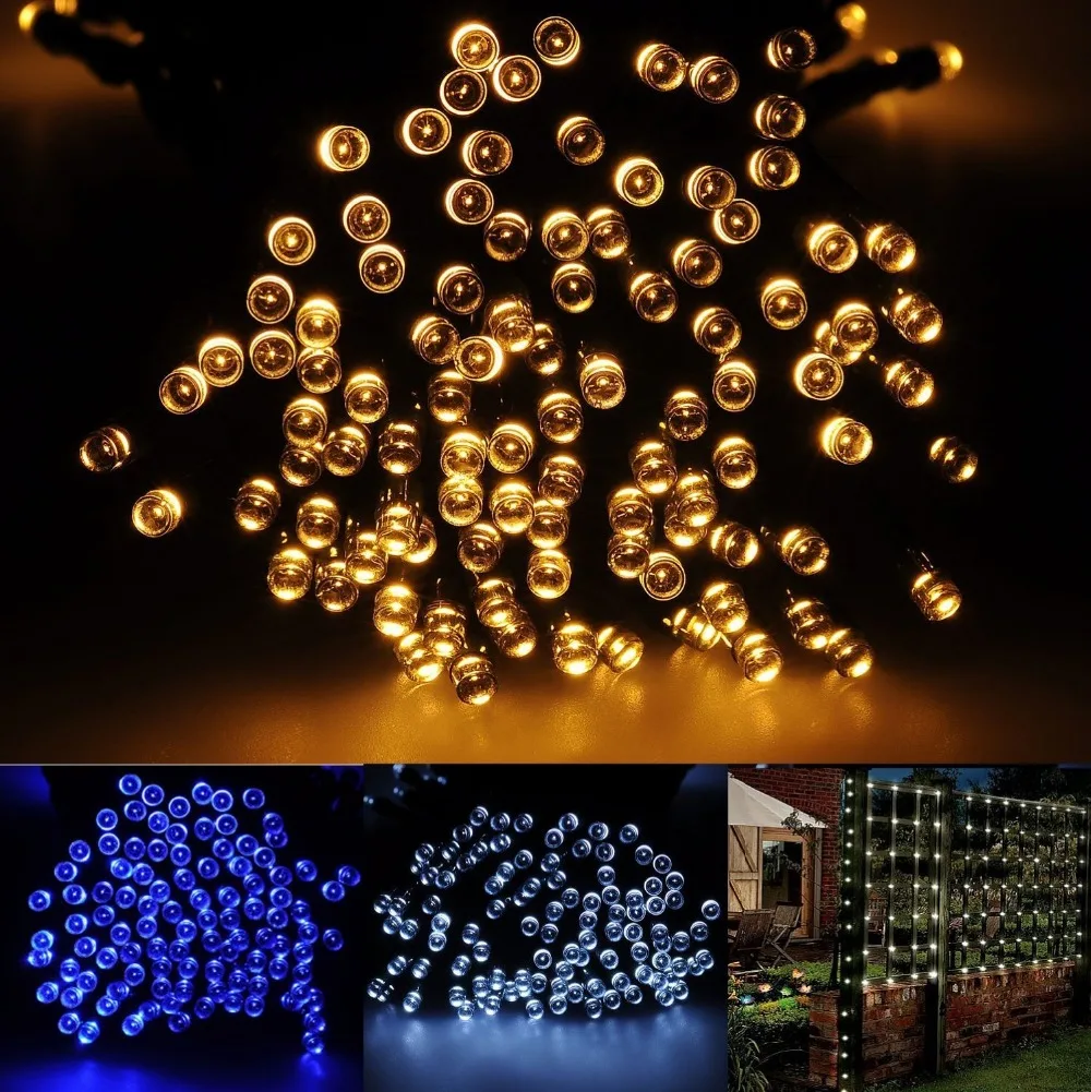 22M 200LED USB 8 Mode LED String Light Waterproof LED String Holiday Outdoor Fairy Lights For Christmas Party Wedding Decoration