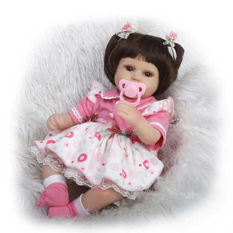 New Dark Brown Hair Wig For 17-18 inch Doll Reborn DIY NPK Doll Accessories Fits Bebe Reborn Doll Head Circumference Around 32CM