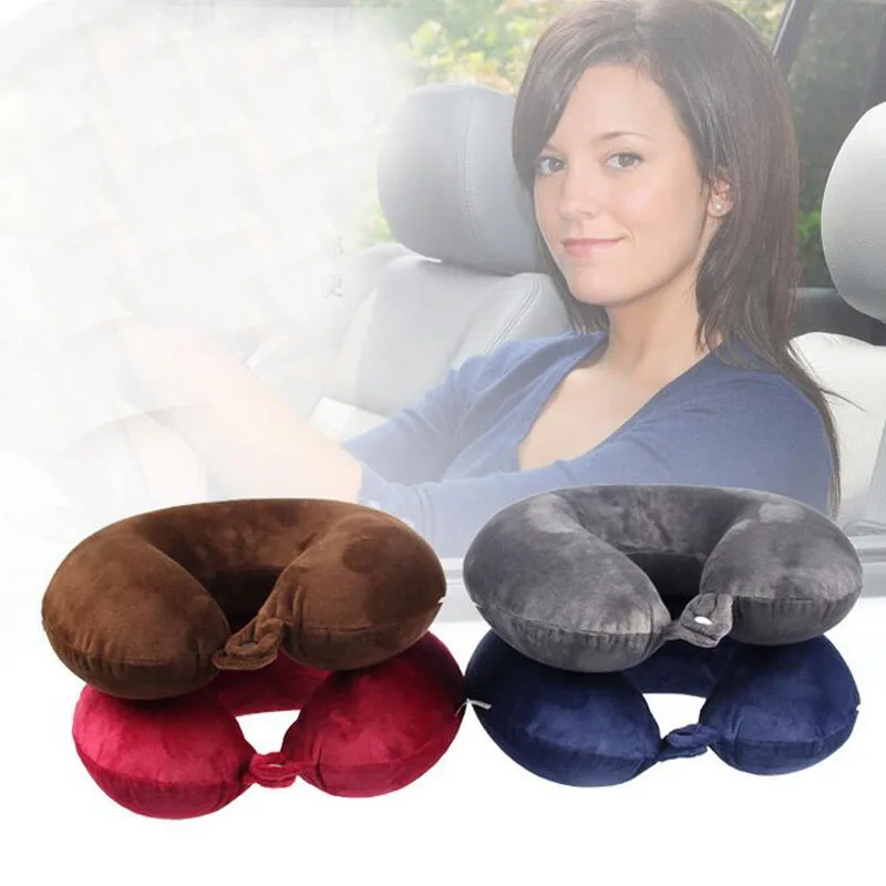 Solid U Shaped Pillow Memory Foam Pillow Cushion Neck Headrest Soft Bed Sleeping Car Flight Airplane Travel Pillows