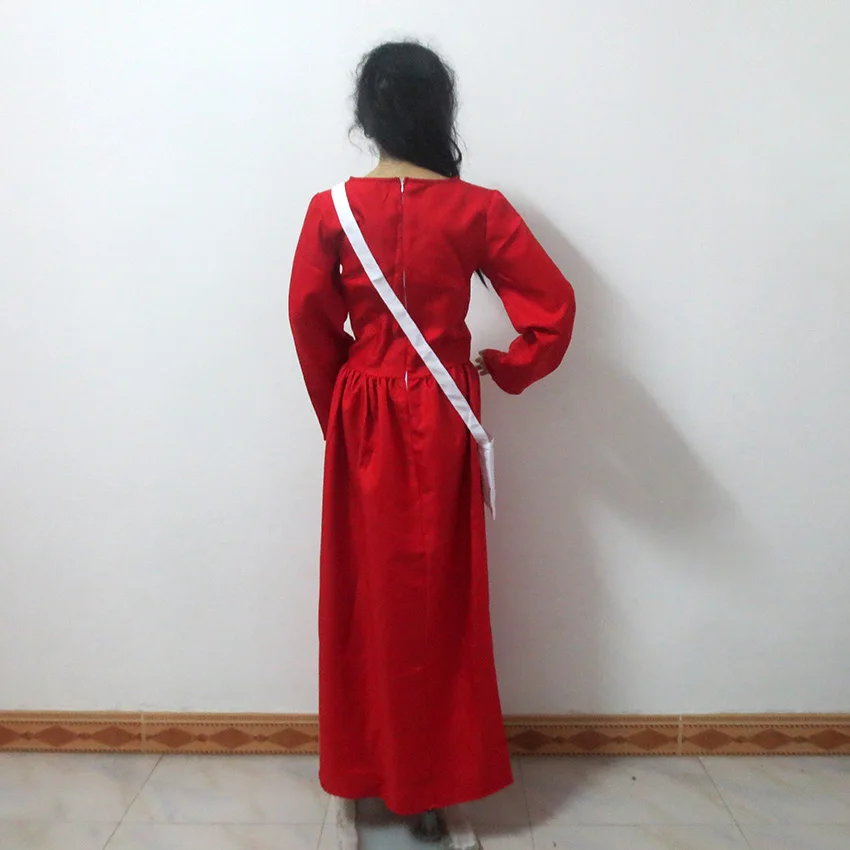 حكاية الخادمة إليزابيث موس يونيو أوزبورن أوفريد عيد الميلاد والهالوين الزي الرسمي أزياء تنكرية مخصصة بأي حجم #6