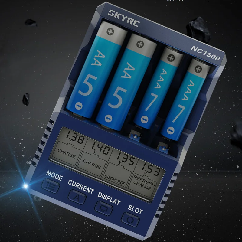 Original SKYRC NC1500 AA/AAA Battery Charger & Analyzer NiMH Batteries Charger Discharge