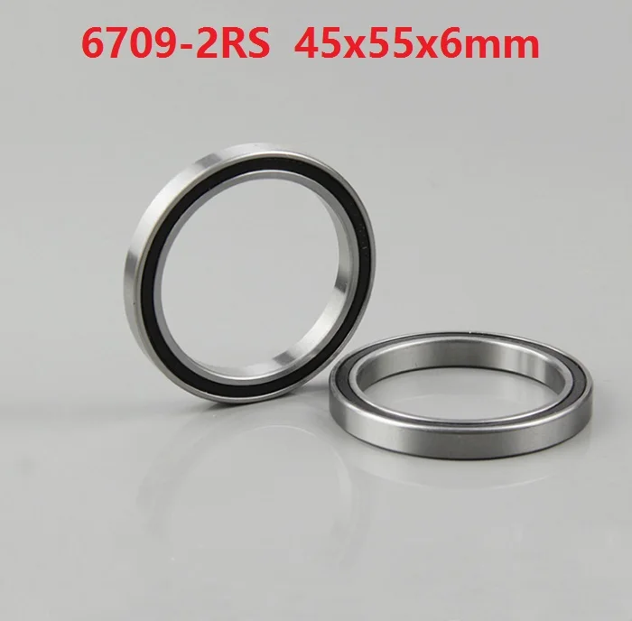 

4pcs/lot 6709-2RS 6709RS bearing 45*55*6mm Deep Groove Ball Bearing 45x55x6mm 6709 2RS RS