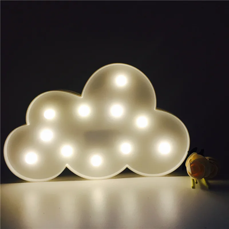 Lovely White/Blue Cloud LED NightLight Warm White Table Lamp Marquee LED light Nice Gift for Children Room Decorations luminaria