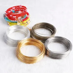 Wholesale 100 Loops 0.6mm Thick Memory Beading Steel Wire for DIY Jewelry Findings Bangle Bracelet Creative Handicraft Making