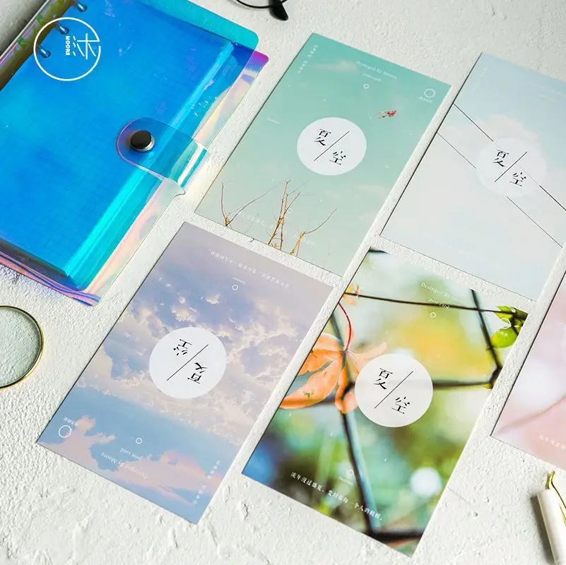 30Sheets/Set Creative Summer Sky Postcard/Greeting Card/Message Card/Birthday Letter Envelope Gift Card