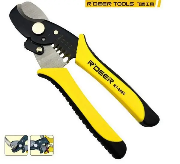 R'DEER made in hongkong 65# manganese steel wire stripper with cutting NO.RT-6065 freeshipping wholesale