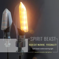 spirit beast LED turn signal highlight motorcycle headlight 12V direction indicator fittings assembly motorbike